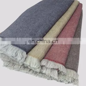 Pashmina Blanket,Herringbone Pashmina Blanket,wool Blanket thumbnail-1