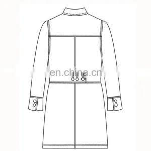 100%Cotton White Hospital Uniforms Doctor Lab Coat thumbnail-3