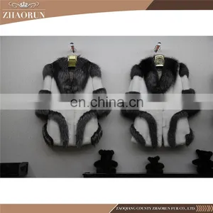 Genuine Rex Rabbit Fur Coat With Fox Fur Trim Real Rex Rabbit Fur Parka thumbnail-3