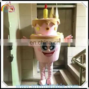 High Quality Birthday Cake Costume, Plush Cake Mascot Costume, Advertising Cosplay Costume for Party Celebration thumbnail-1