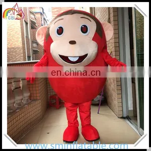 High Quality Red Monkey Mascot Costume, Lovely Plush Animal Cosplay Costume for Promotion thumbnail-1