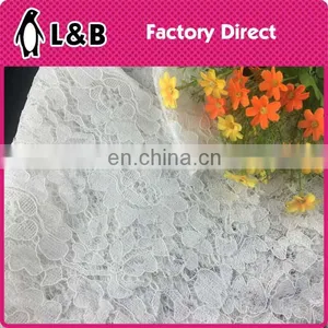 Flower Embroidered White Fabric Cord Lace thumbnail-1