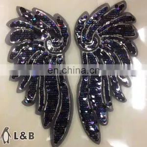 DT-1708 New Style Angle Wing Sequined Patches thumbnail-1
