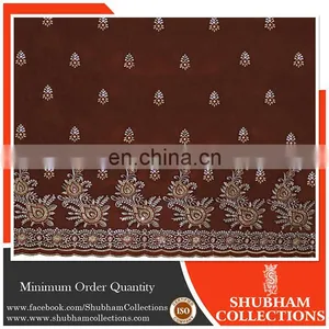 Big Heavy Silk George Fabric Wrapper With Blouse SM00214 thumbnail-1