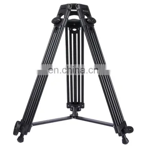 PULUZ 3 in 1 (Tripod + Bowl Adapter + Black Fluid Drag Head) Heavy Duty Video Camcorder Aluminum Alloy Tripod Mount Kit for DSLR thumbnail-6