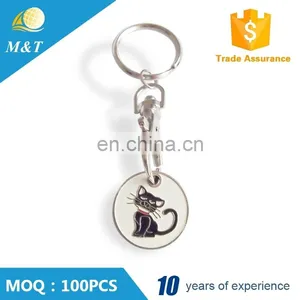 2016 Factory Supply Cheap Custom Cat Trolley Token Keychain thumbnail-2