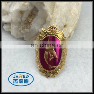 Factory Price Custom Luxury Metal Two Tone Color Printed 3d Wine Emblem Label With Good Sticker thumbnail-1