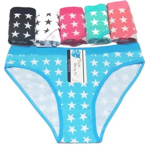 Yun Meng Ni Sexy Underwear Five Star Printed Girls Briefs Breathable Cotton Women's Panties thumbnail-4