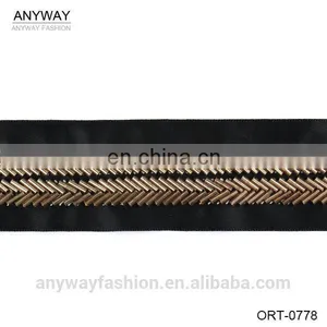 Fashion Elastic Black Ribbon Lace thumbnail-1