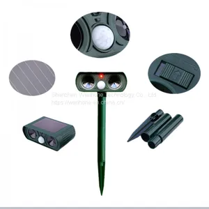 Solar Ultrasonic Animal Dog Cat Repellent thumbnail-4