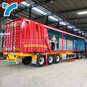 Curtain Side Van Cargo Semi Trailer Curtain Cargo Box Curtain Side Trailer thumbnail-4
