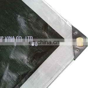 Heavy Duty Tarpaulin 195 GSM, 200 GSM, Silver/Black Color, With Sewing, Cooper Eyelet thumbnail-1