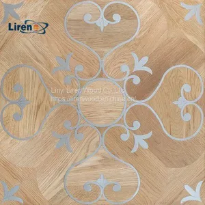 Wood Metal Steel Brass Inlay Parquet Flooring thumbnail-5
