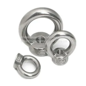 High Polished Lifting Bolt Stainless Steel AISI304/316 Hks3061 M10 Eye Nut thumbnail-3