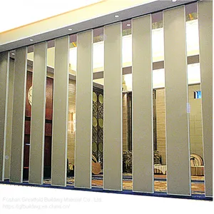 Room Partition Walls Folding Office Soundproof Acoustic Screen Hanging Style Melamine Board Operate Walls Folding Foldable Hotel Walls Room Partitions thumbnail-3