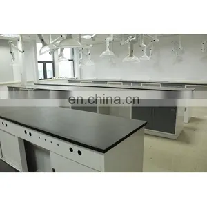 Microbiology Lab Table Metal Work Bench With Underneath Cabinets thumbnail-2