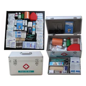 Medical Emergency Home First Aid Kit With Supplies Set Bags Box Travel Waterproof Alloy First Aid Box thumbnail-3