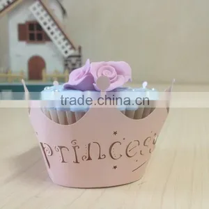 High Quality Lovely 2016 Laser Cut Princess Cupcake Wrappers thumbnail-1