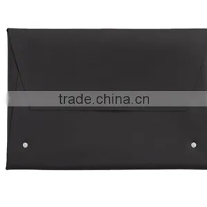 Custom Leather Envelope Clutch Front Lapel Leather Envelope Pouch Wallet Chic Press Stud Fastening Slim Leather Hand Bag thumbnail-2