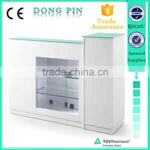 Small Size Modern Rectangle Shape White Reception Desk thumbnail-3
