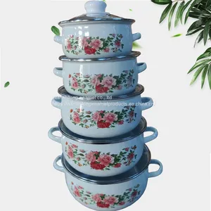 ENAMEL CASSEROLE SET GLASS ENAMEL CASSEROLE SET thumbnail-2