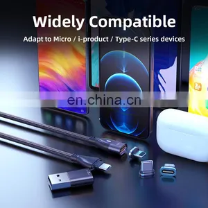 Wholesale 6in1 PD 3A 60W Fast Charging USB Data Cable Type C Computer Charge Magnetic Charging Cable thumbnail-5