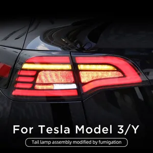 Tesla Model 3 Model Y Car LED Tail Light Taillight Rear Running Light Brake Reverse Lamp thumbnail-1