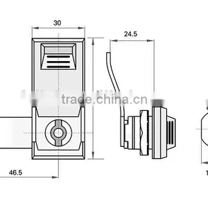 CE RoHS 2015 FEILEI A-99-2 Wenzhou Wholesale Zinc Alloy High Quality Metal Industrial Cabinet Plane Door Lock thumbnail-6