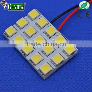 Superbright 12v Auto Led Lighting Doom 15SMD 5050 Car Led Panel Interior Dome Light Bulb thumbnail-3