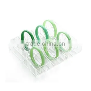 Clear Acrylic 20 Slots Bracelet Display Tray Jewelry Display Case Bangle Bracelet Storage Organizer thumbnail-3