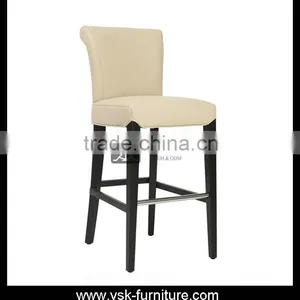 BC-086 Beech Wood Frame High Chair For Bar thumbnail-1
