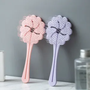 NEW Flower-shaped Hair Brush Detangling Hair Brush Scalp Massage Comb thumbnail-2
