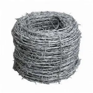 Galvanized 12.5 Gauge Single Strand Barbed Wire Fence Roll Pvc Coated Barbed Wire Fence thumbnail-1