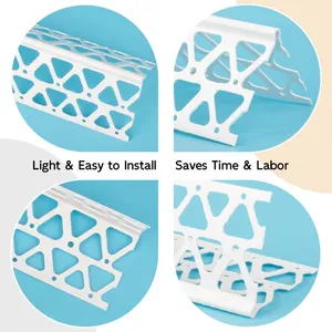 Customizable Flexible Impact Resistant White Vinyl PVC Corner Bead for Easy DIY Wall Repair thumbnail-2