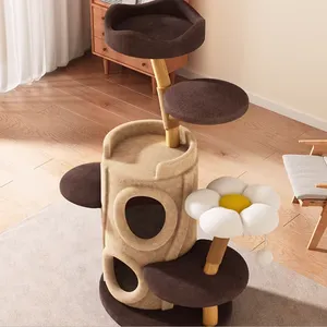Modern Eco-Friendly Reusable Multi-Layer Cat Tree With Reinforced Base for Large Cats thumbnail-1