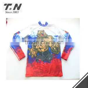 Wholesale Custom Sublimation Printed Long Sleeve Gym Compression Tights thumbnail-3