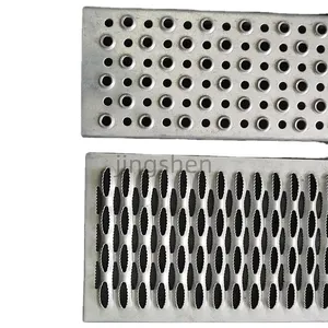 Heavy-duty 2.5mm 2mm 3mm Alligator Mouth Steel Grating Perforated Plate Stainless Steel Galvanized Floor Walkway Plate thumbnail-1