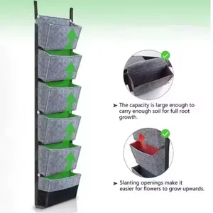 Space-saving Vertical Garden Planter Wall Hanging Multi-pocket Growing Bag for Herbs Strawberries and Flowers thumbnail-4
