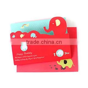 Creative Cute Elephant Small Greeting Card thumbnail-1