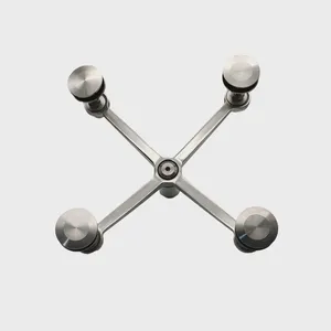 Factory Direct Curtain Wall Spider 4 Way Arm 304 Stainless Steel 150mm for Glass Curtain Wall With High Loading Capacity thumbnail-1