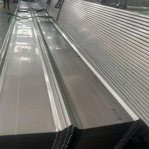 Low Price Cheap Used 0.12-0.8mm PVC Silver Big 6 Galvanized Corrugated Sheets Iron Roofing Plate thumbnail-1
