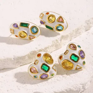316L Surgical Stainless Steel Earrings for Women, 14K Gold Plated, Anti-Tarnish OEM Custom thumbnail-3