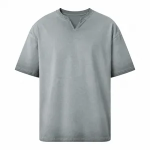 Men’s Washed Vintage V-Neck Short-Sleeve T-Shirt thumbnail-2