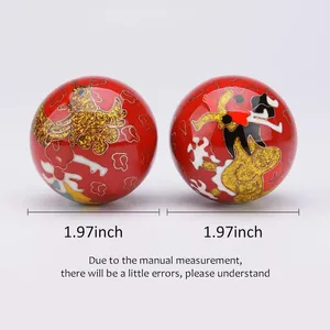 Stainless Steel Baoding Balls and Chinese Health Hand Balls With Chimes, 1.97 x 0.04 Inches; 1.28 Pounds, for Stress Relief thumbnail-1