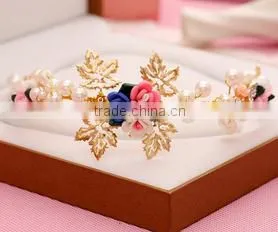 Hair Accessories Hair Jewelry Rhinestone Wedding Flowers Gold Plated Jewelry Wholesale Crowns thumbnail-3