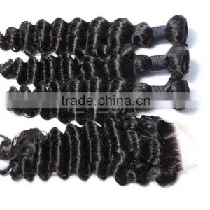 Deep Wave Human Hair Lace Frontal Closure, Deep Wave Hair Brazilian Virgin Supplier's Choice thumbnail-1