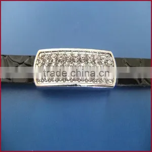 DIY Custom Bracelets and Pet Collars Accessories Rhinestone 10mm Zinc Alloy Bent Slide Charms thumbnail-1