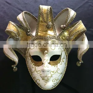 White Mask With Gold Powder And Bell Attached thumbnail-1