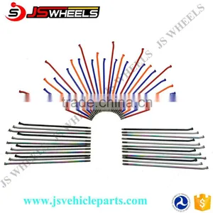 Coloured Aluminium Alloy Motorcycle Wheel Spokes ( 8G,9G,10G,11G,12G ) and Nipples for Motocross Parts thumbnail-1