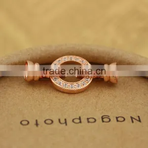 CZ6527 Wholesale Mirco cz Pave Ring Bracelet Necklace Charm Clasps thumbnail-1